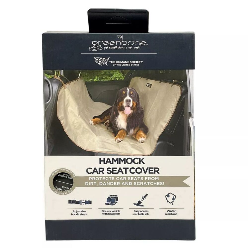 Greenbone Hammock Car Seat Cover for Dogs in Grey, 56 x 54 in